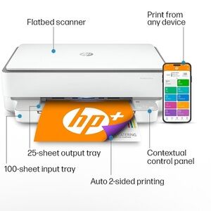 HP ENVY 6055 All-In-One Printer with 4 black ink cassettes